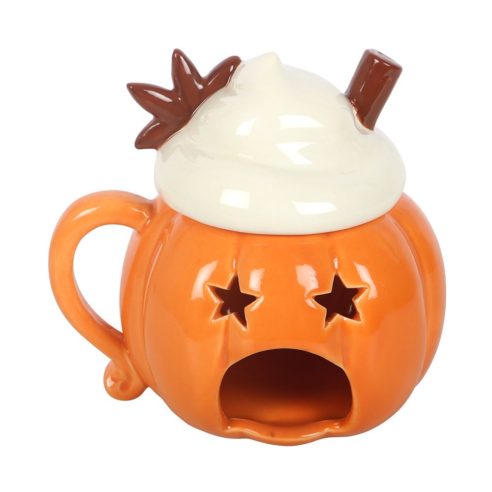 Pumpkin Cream Lidded Oil Burner &amp; Wax Warmer