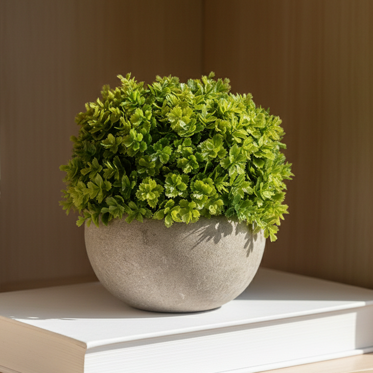Small Artificial Plant in Rustic Pot