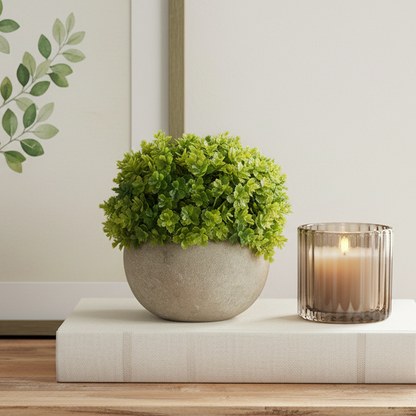 Small Artificial Plant in Rustic Pot