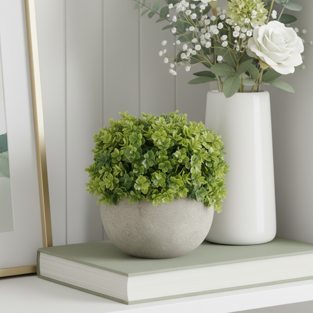Small Artificial Plant in Rustic Pot