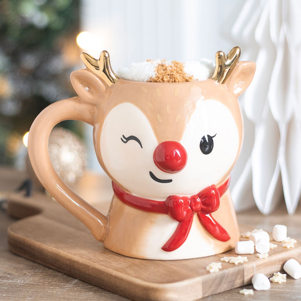 Ruby The Reindeer Mug &amp; Socks Set