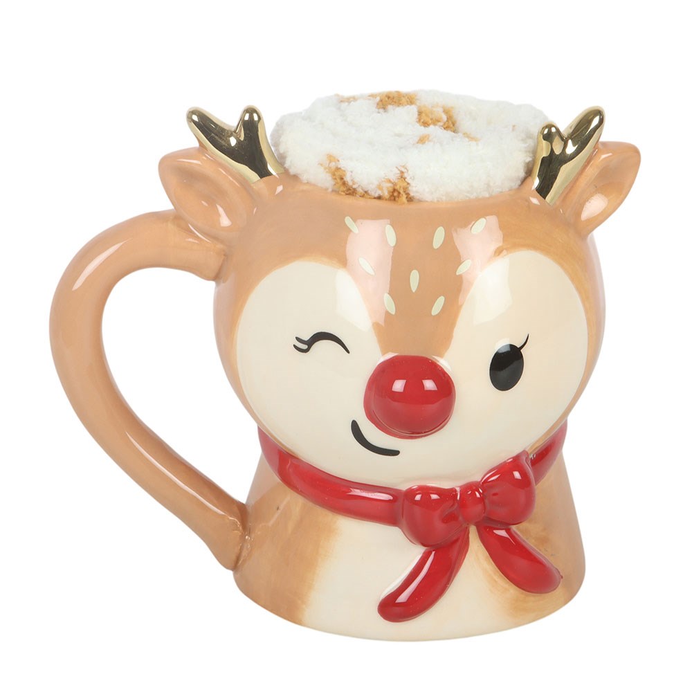 Ruby The Reindeer Mug &amp; Socks Set