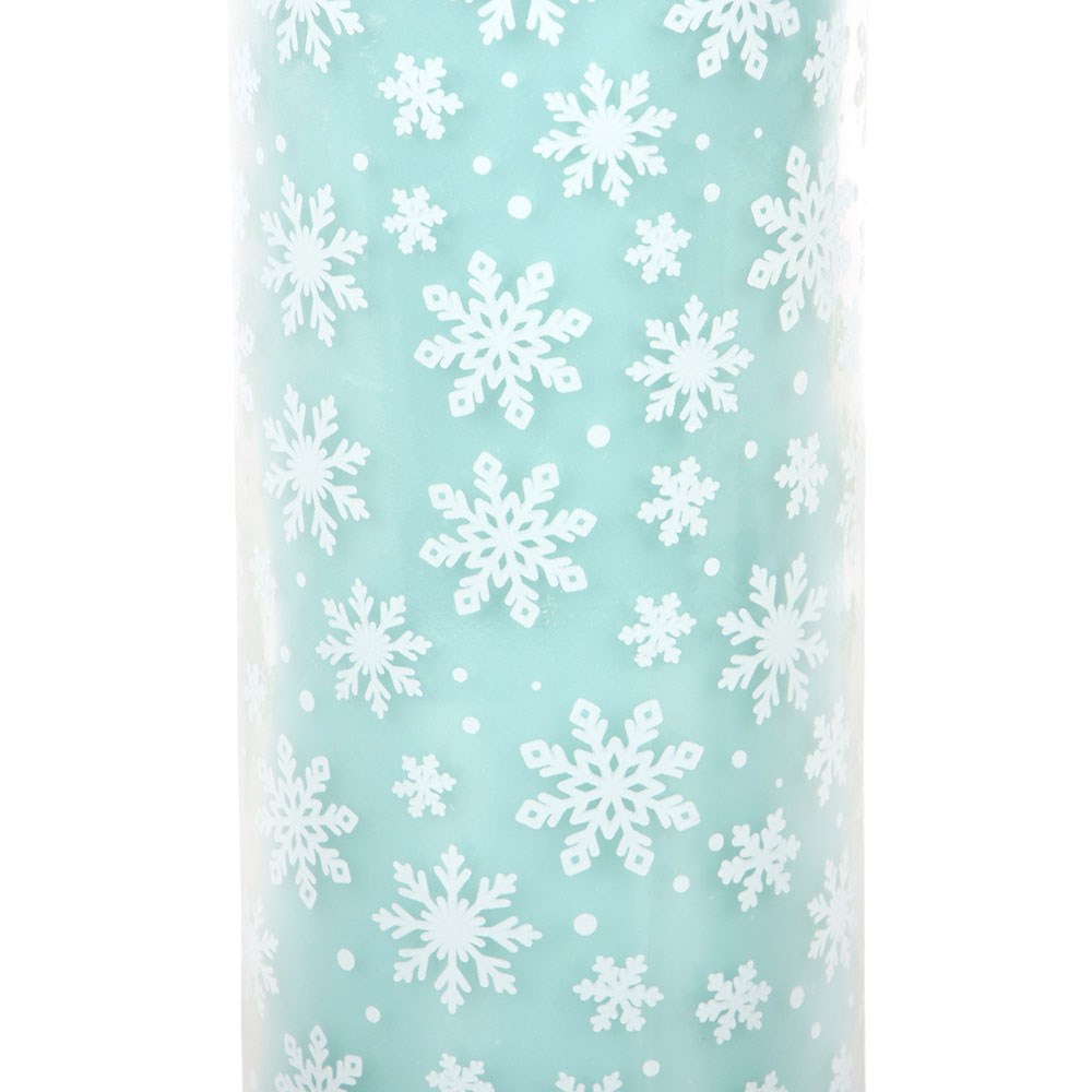 Snow Day Snowflake Print Cotton &amp; Coconut Tube Candle