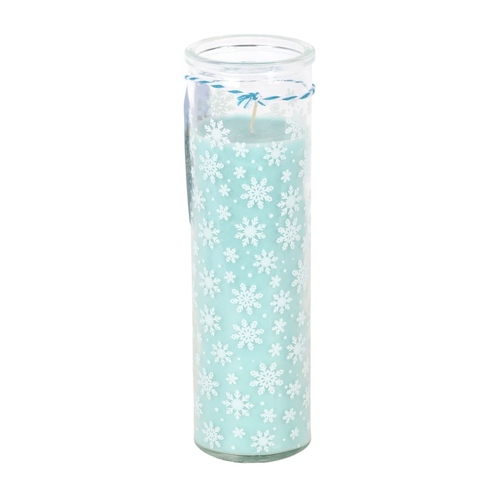 Snow Day Snowflake Print Cotton &amp; Coconut Tube Candle