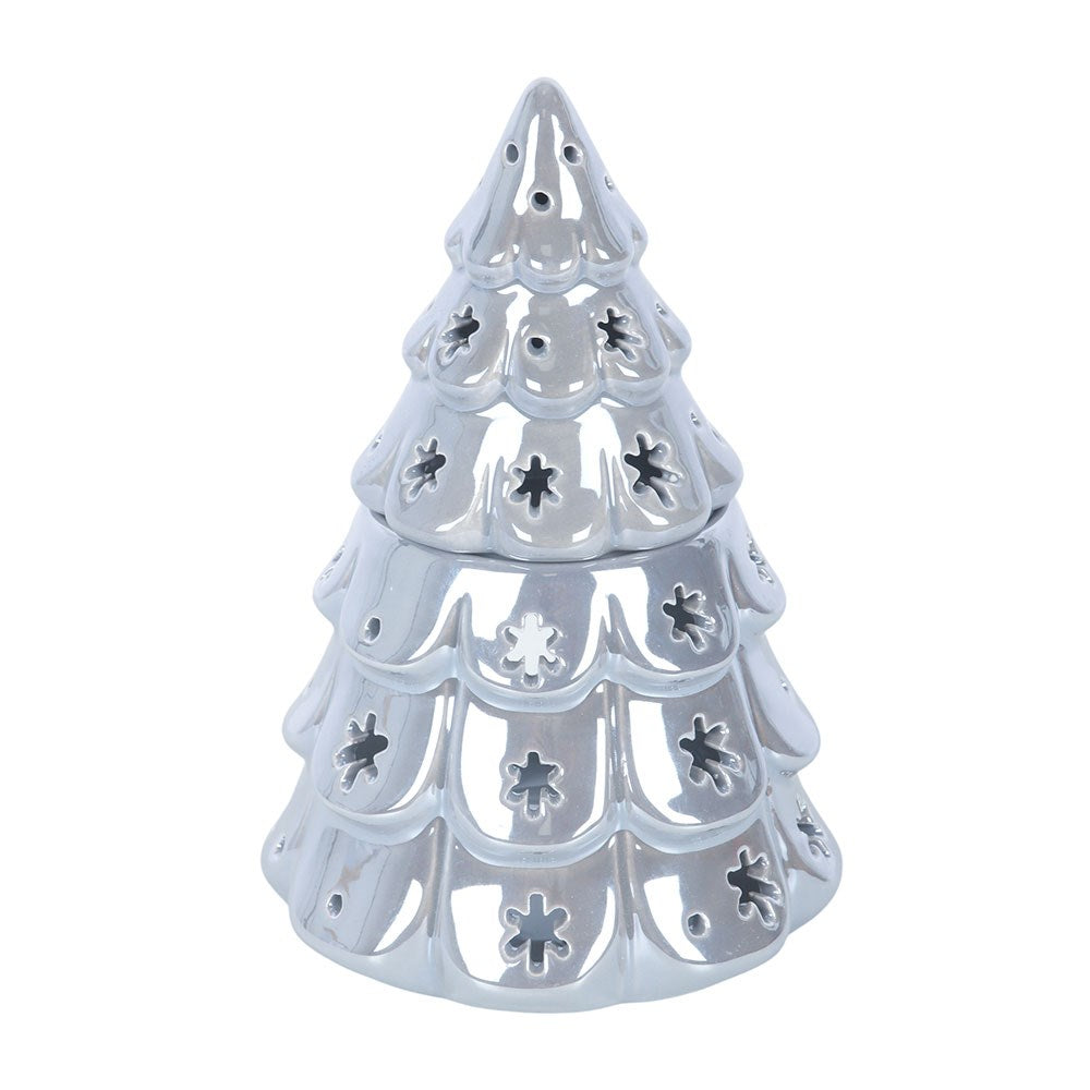 Silver Iridescent Fir Tree Oil Burner