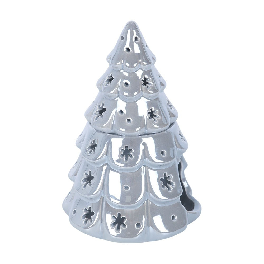 Silver Iridescent Fir Tree Oil Burner