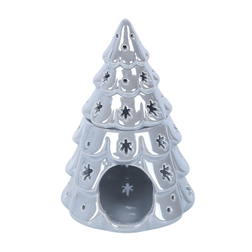 Silver Iridescent Fir Tree Oil Burner