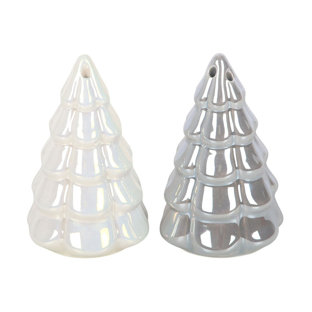 Iridescent Fir Tree Salt &amp; Pepper Shakers