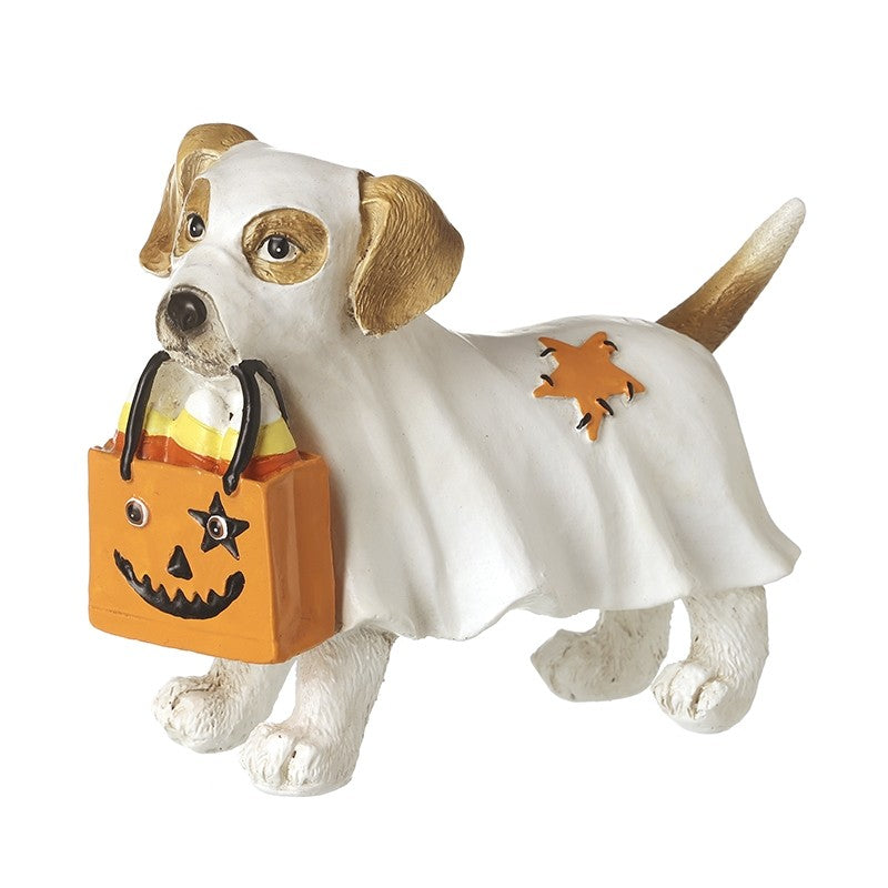 Small Halloween Ghost Dog with Treats