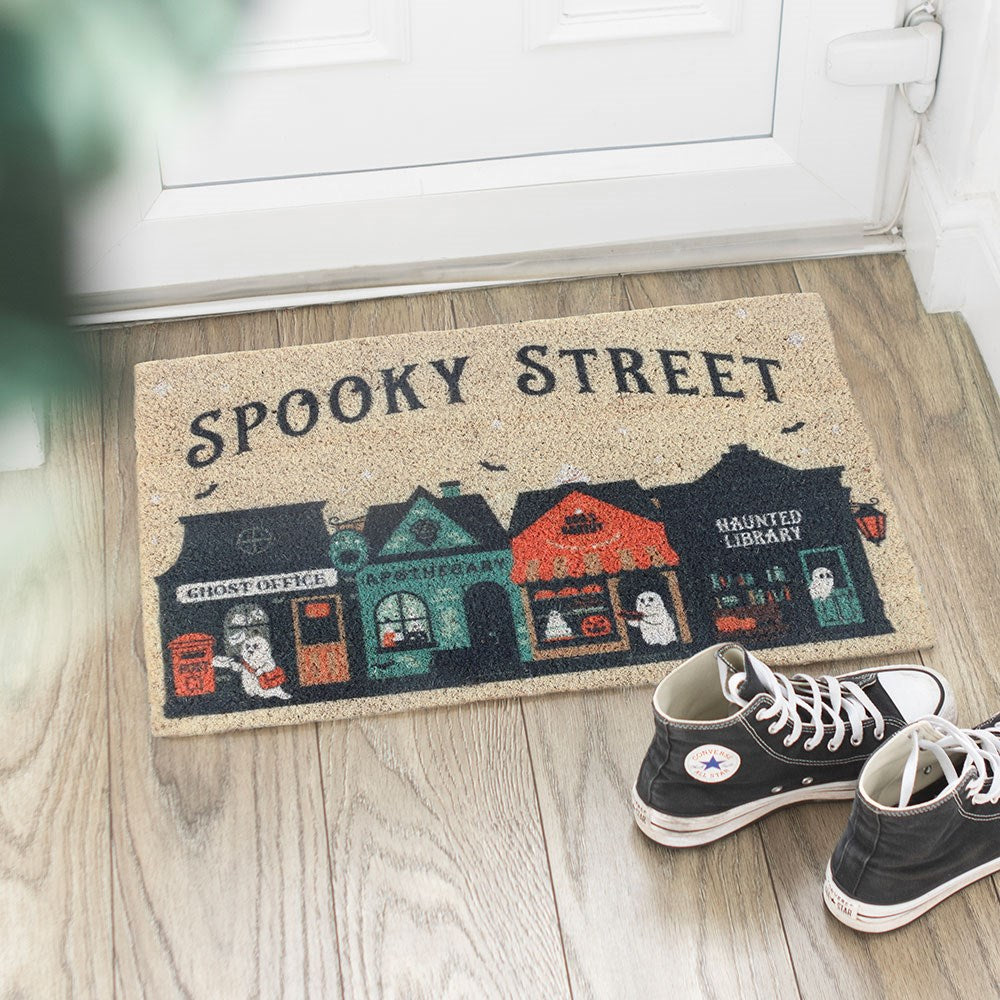 Spooky Street Natural Coir Doormat