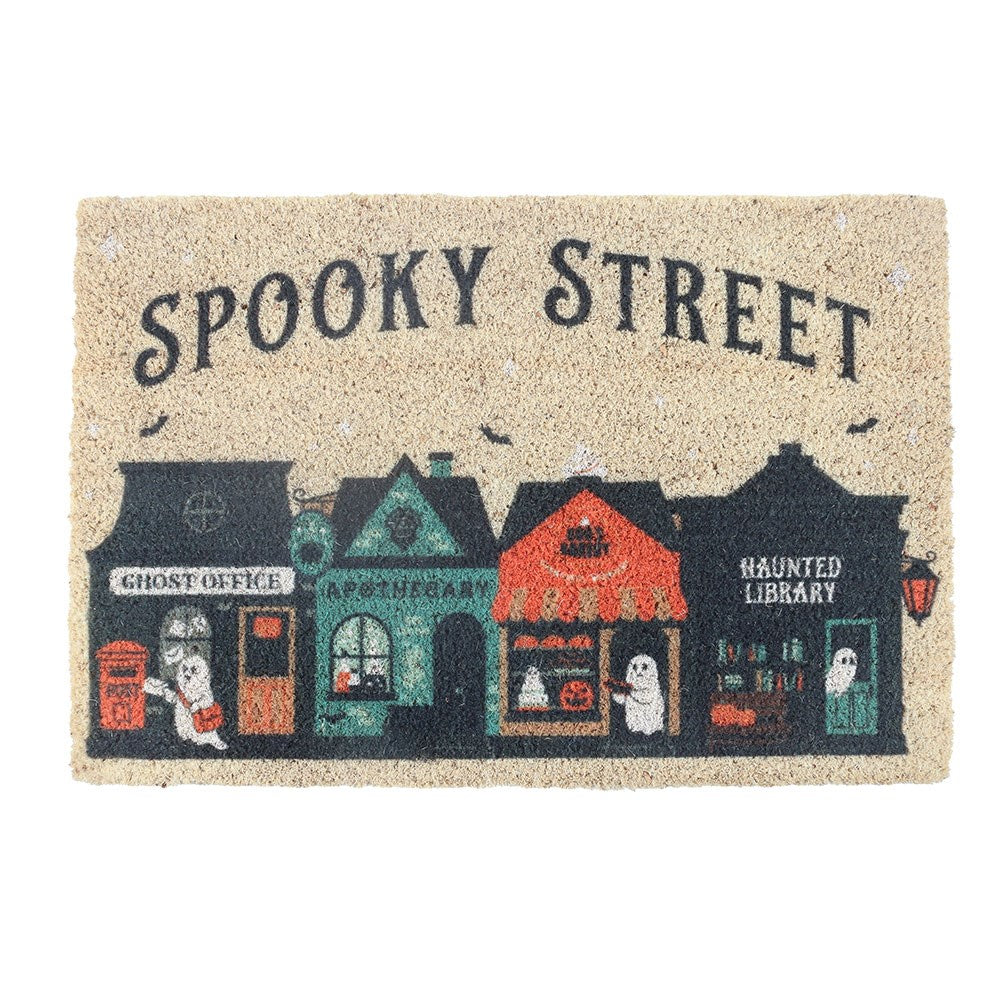 Spooky Street Natural Coir Doormat