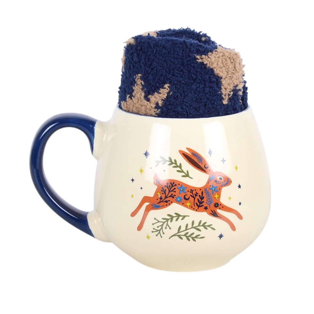 Leaping Hare Mug &amp; Socks Set