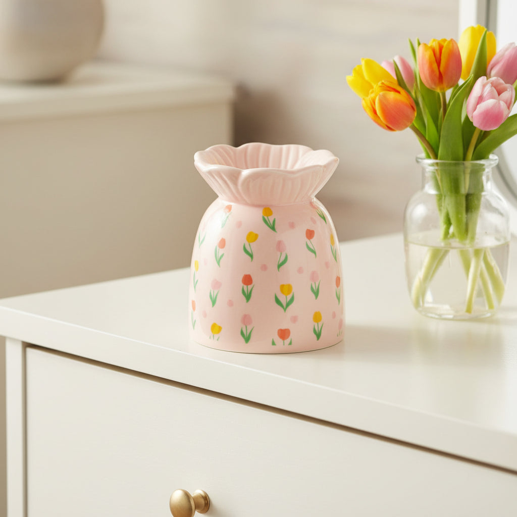 Pink Tulip Oil Burner &amp; Wax Warmer