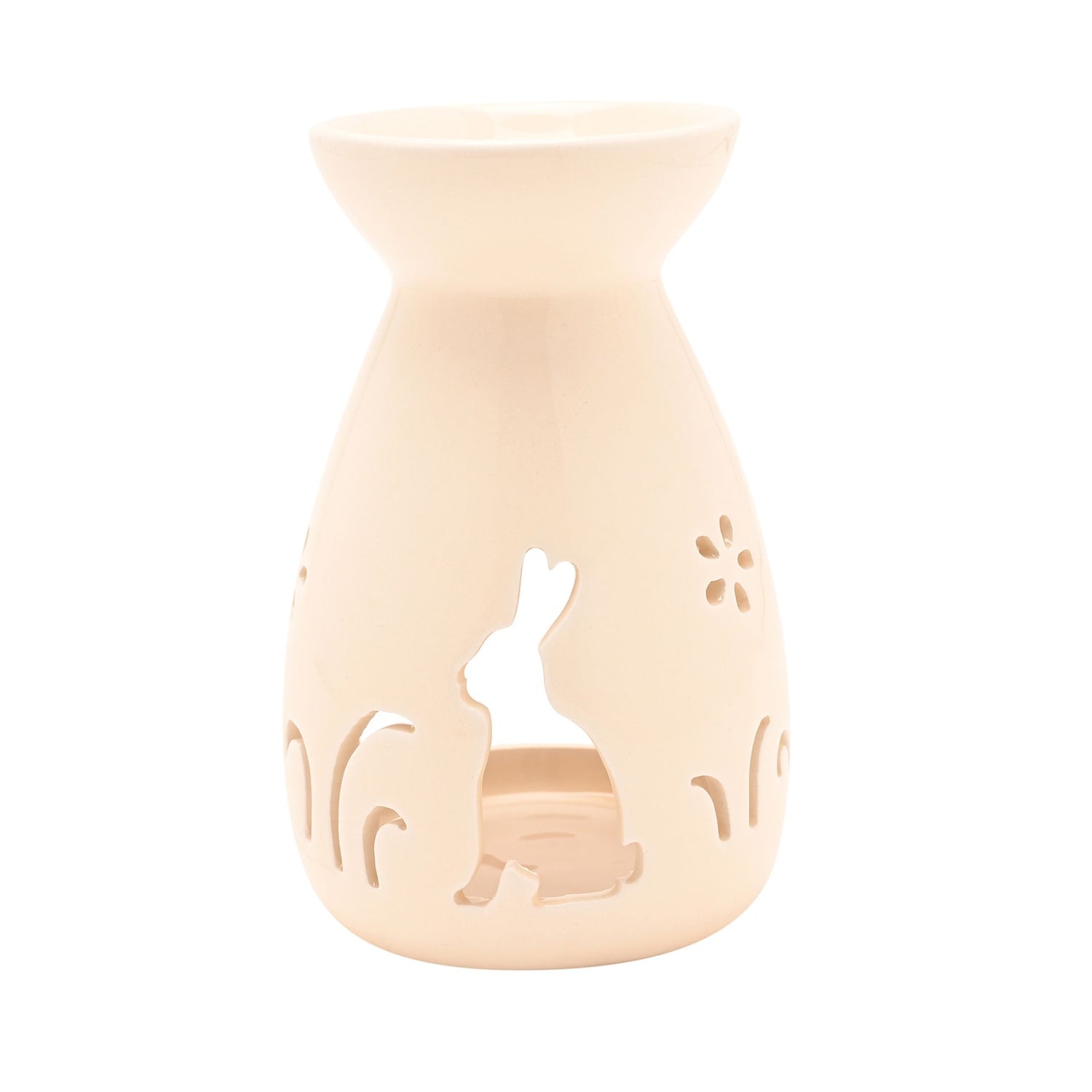 Creamy White Bunny Silhouette Oil Burner