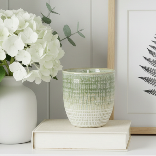 Mottled Green Fresh Scented Candle