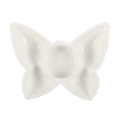 White Butterfly Tealight Holder
