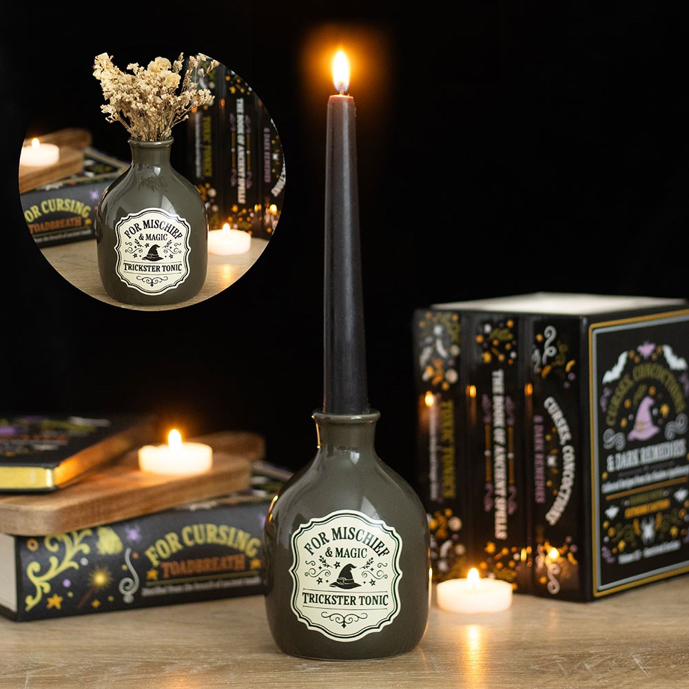Mischief &amp; Magic Potion Bottle Vase &amp; Candle Holder