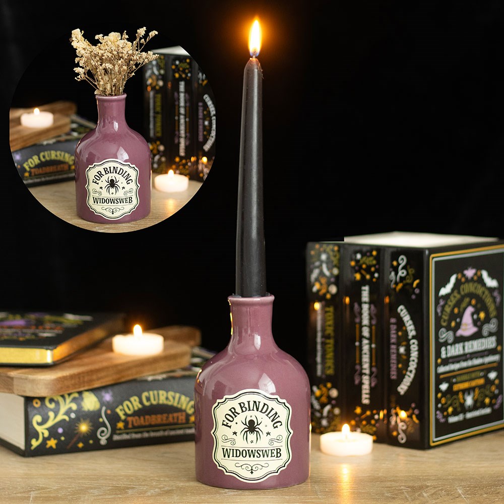 Widowsweb Potion Bottle Vase &amp; Candle Holder