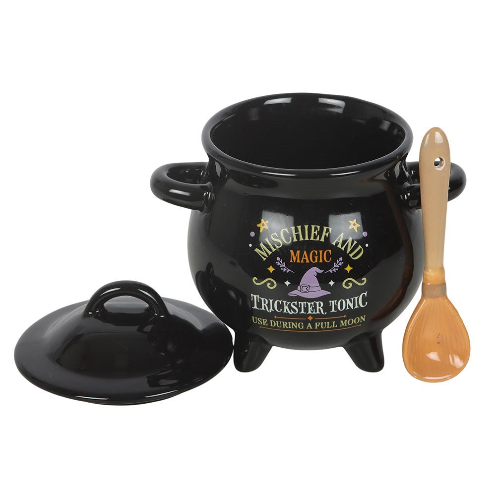 Mischief &amp; Magic Cauldron Soup Bowl with Spoon