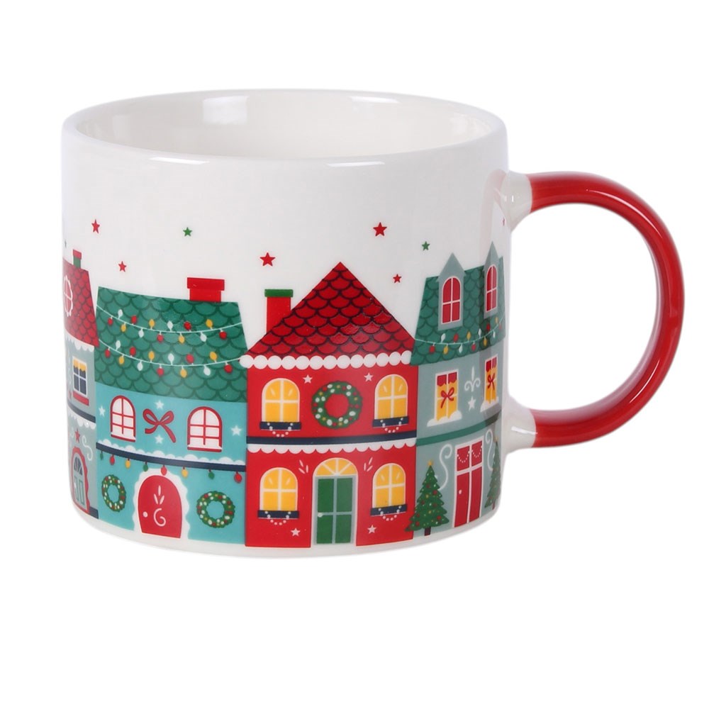 Christmas Street Print Mug