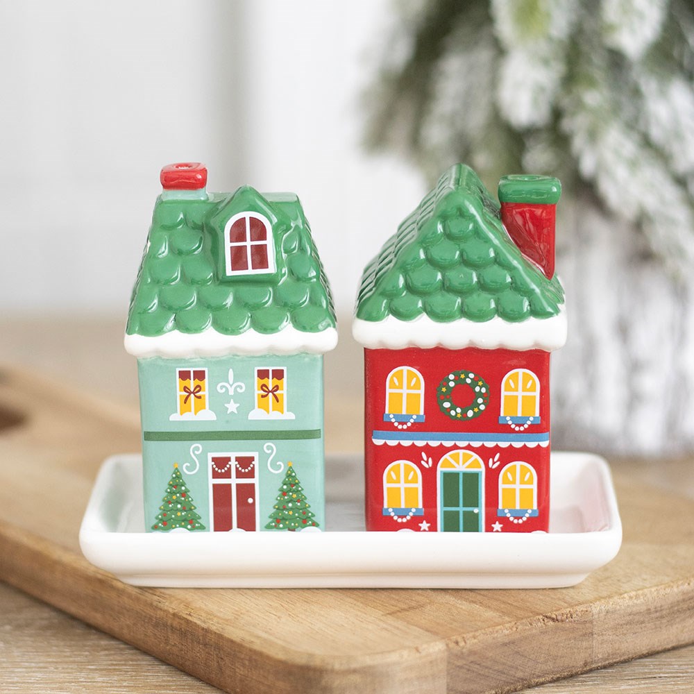Christmas House Salt &amp; Pepper Shakers