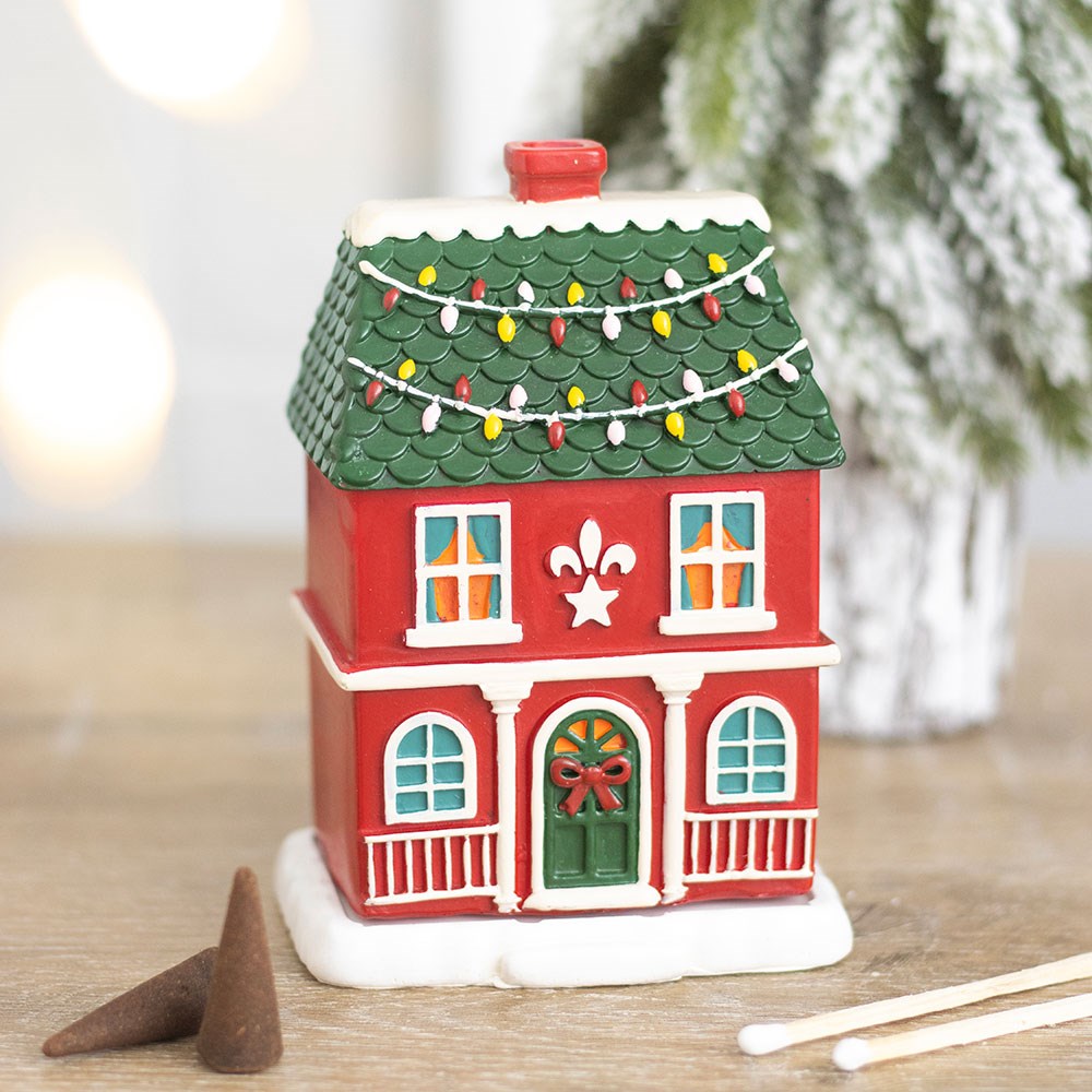 Christmas House Incense Cone Burner