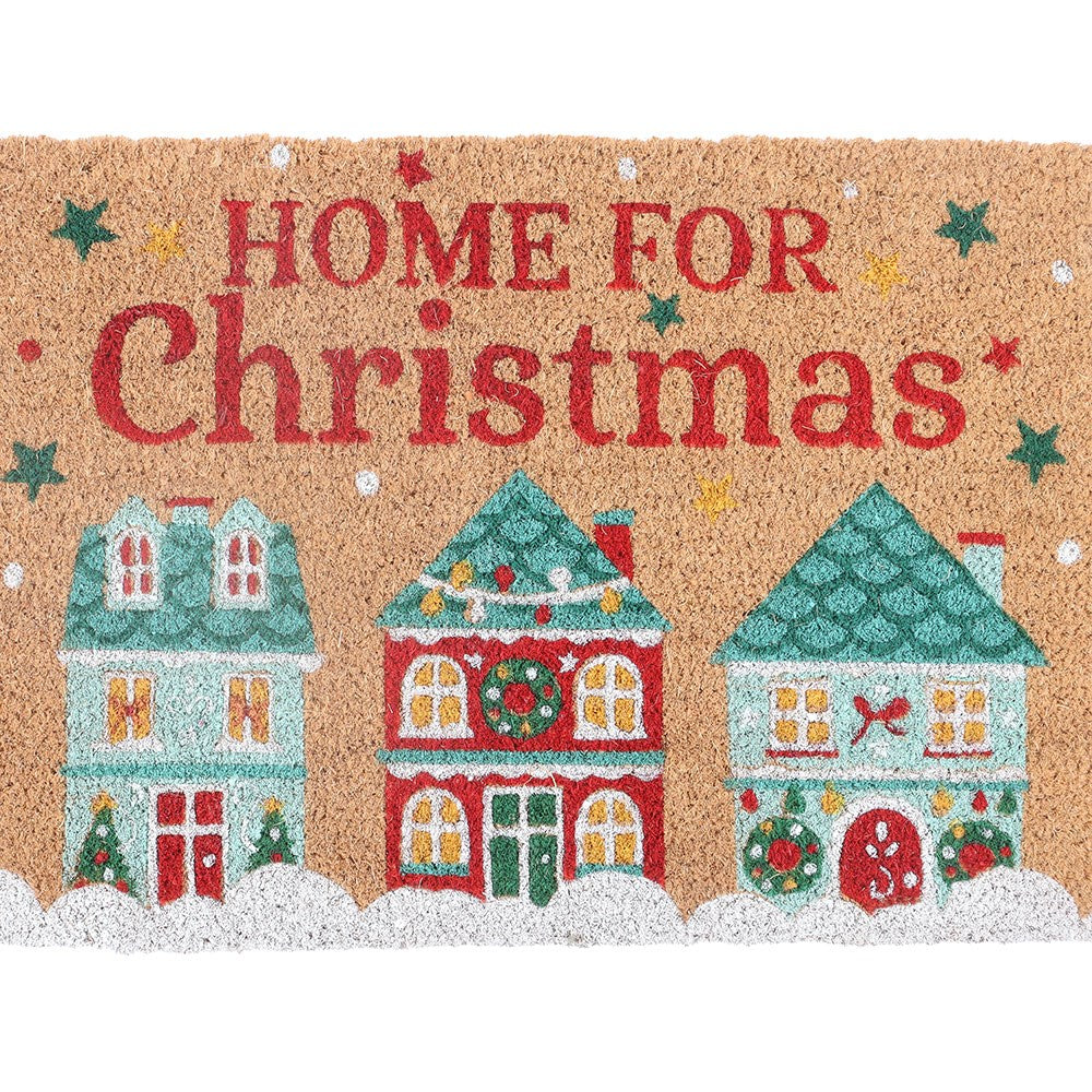 Christmas Street Natural Coir Doormat