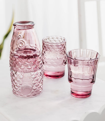 Pink Fish Stacking Drinking Glasses