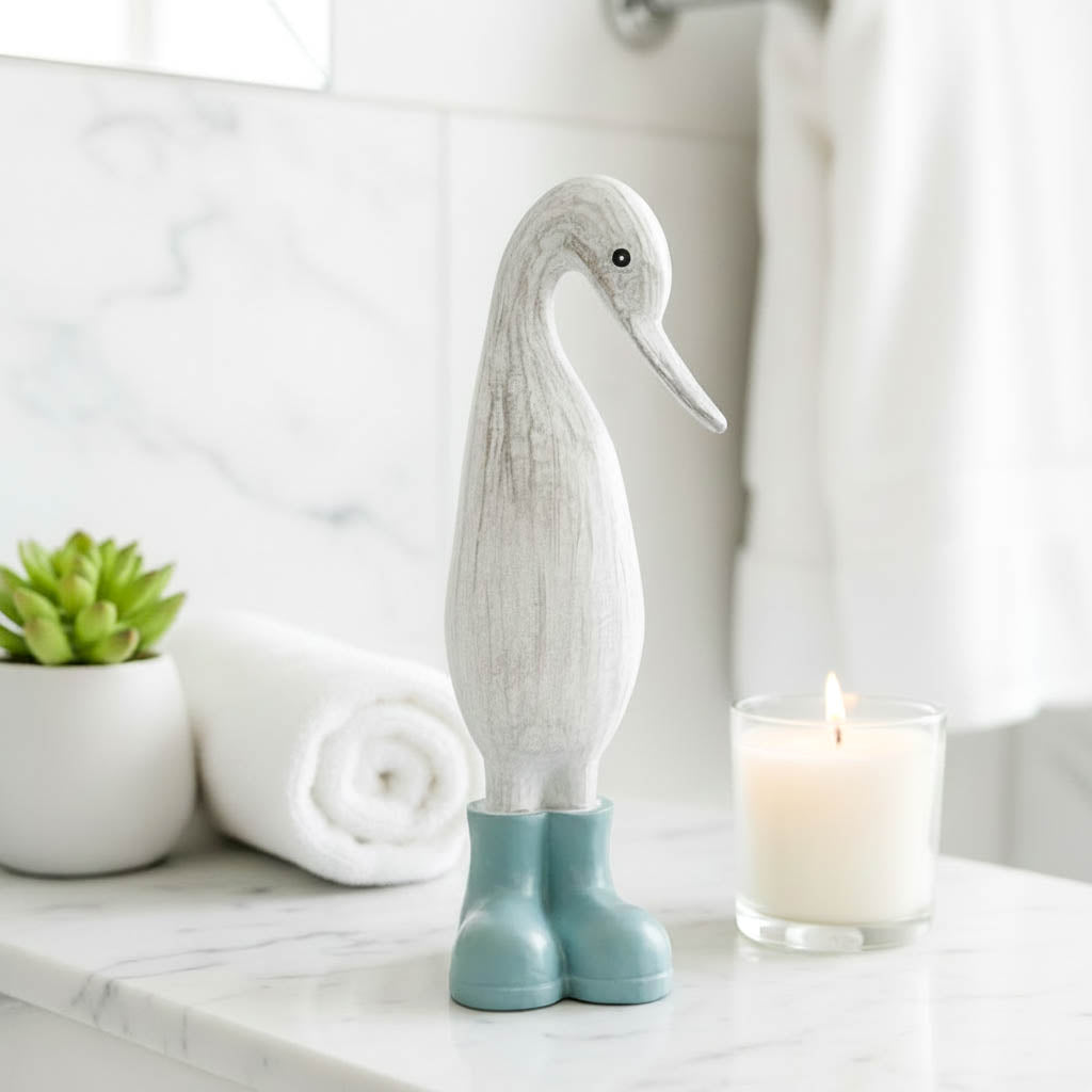 Small Duck in Light Blue Wellies