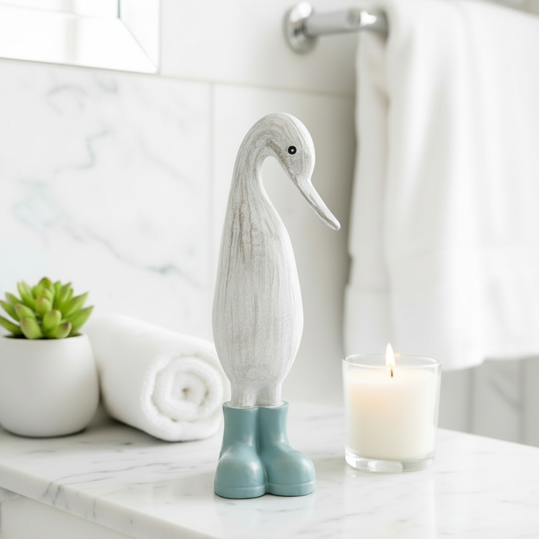 Small Duck in Light Blue Wellies