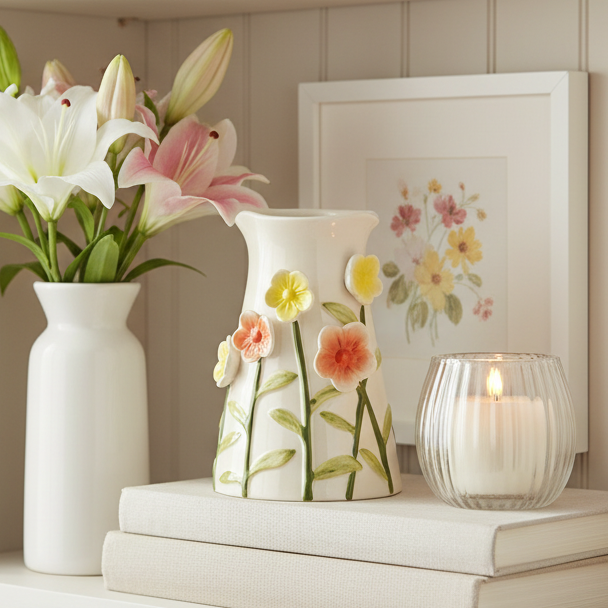 Floral Ceramic Vase