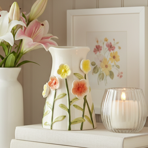 Floral Ceramic Vase
