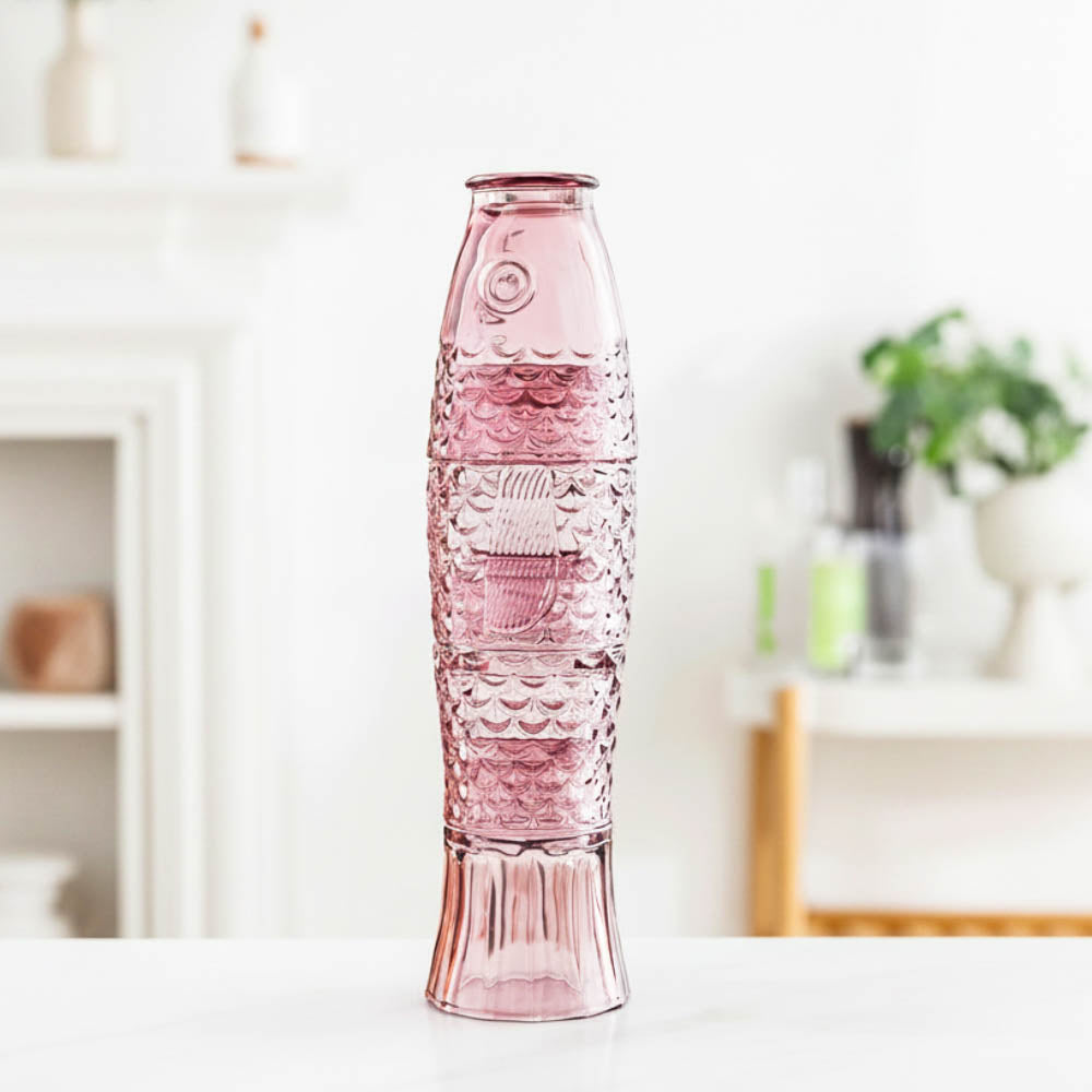 Pink Fish Stacking Drinking Glasses