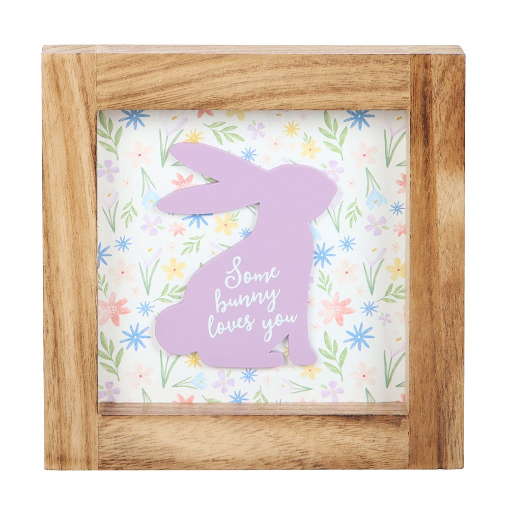 Some Bunny Loves You Floral Sign