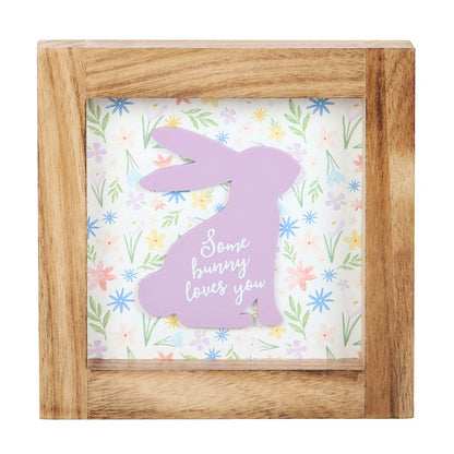 Some Bunny Loves You Floral Sign