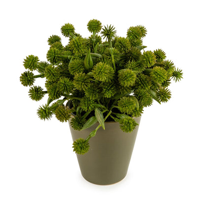 Green Faux Allium in Pot
