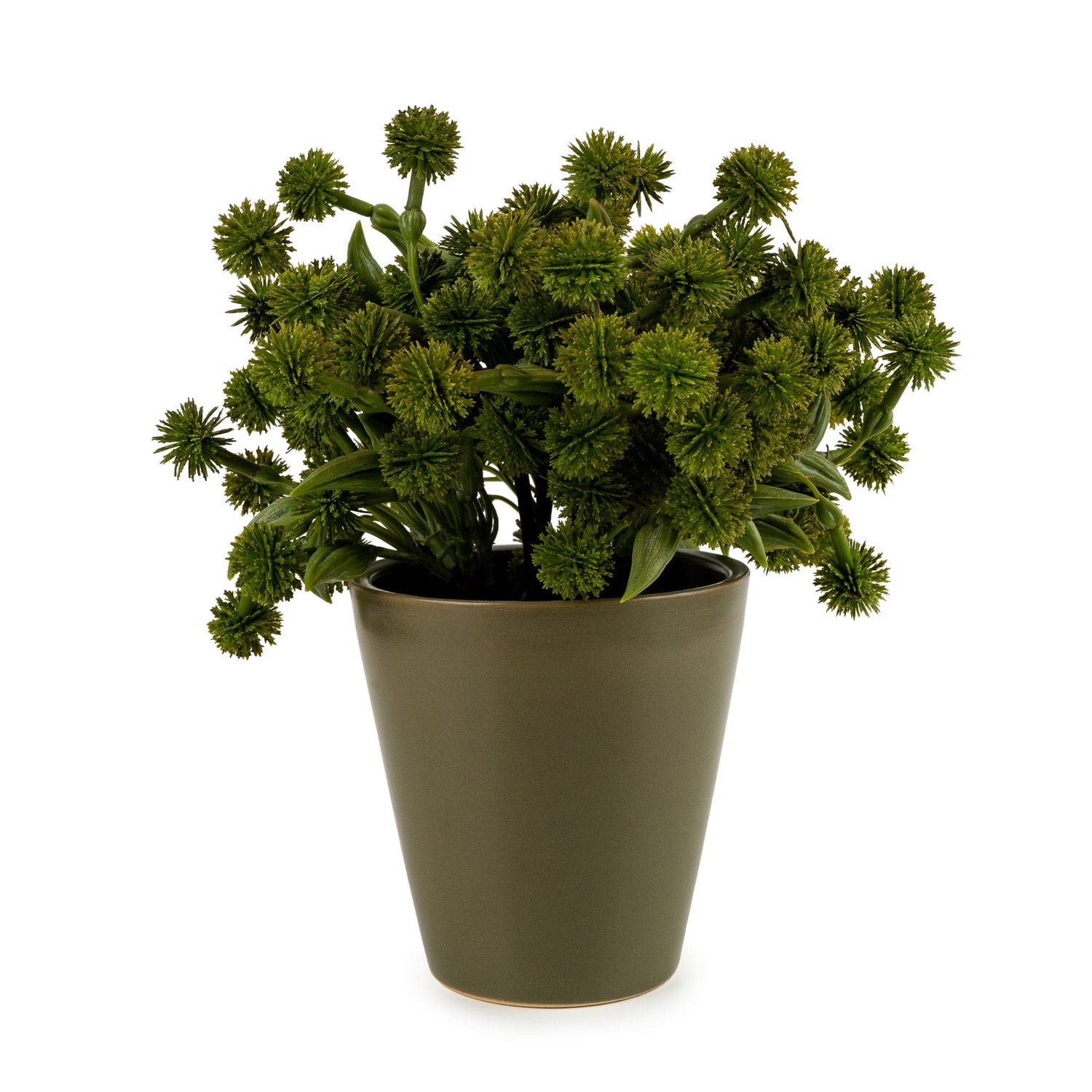 Green Faux Allium in Pot