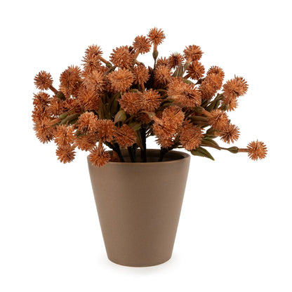 Russet Orange Faux Allium in Pot