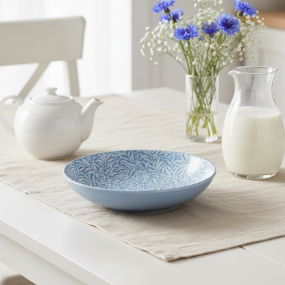 Blue Leafy Trellis Bowl