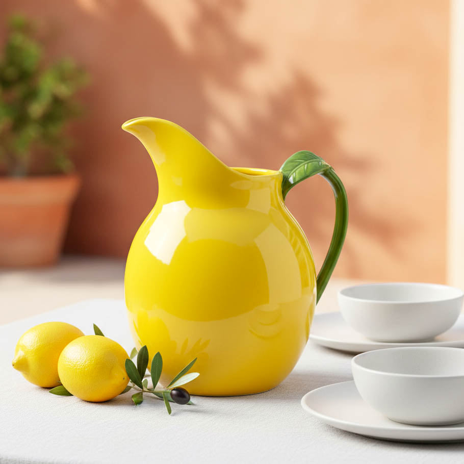 Lemon Reactive Glaze Jug