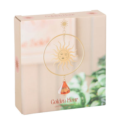 Golden Sun Crystal Suncatcher