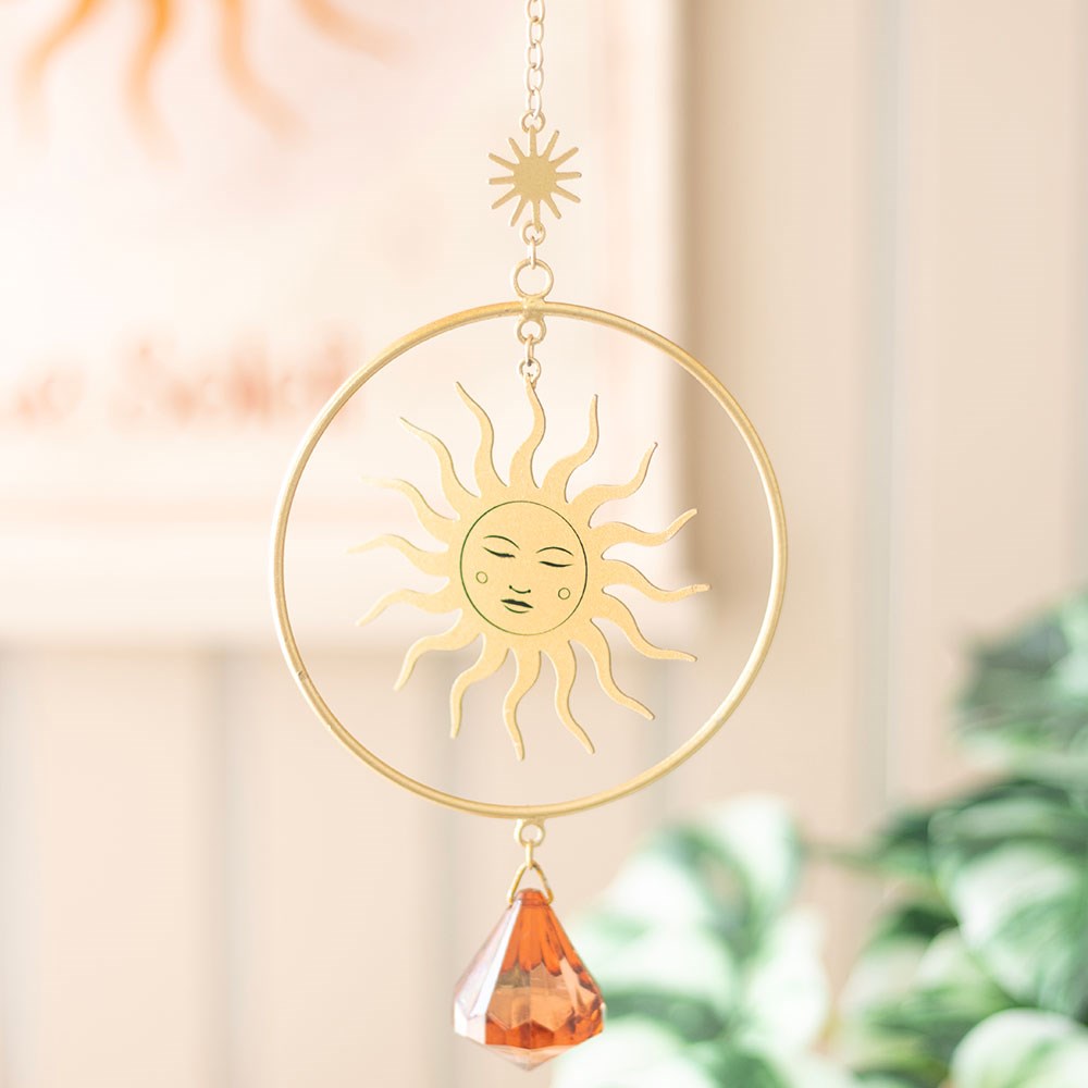 Golden Sun Crystal Suncatcher