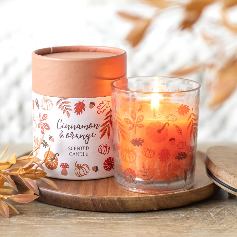 Autumn Leaves Cinnamon &amp; Orange Candle