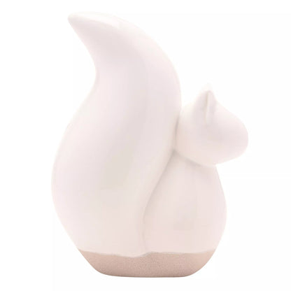 White Ceramic Squirrel