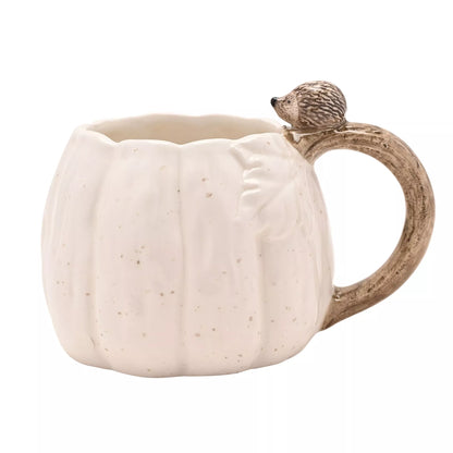 Pumpkin Mug with Hedgehog