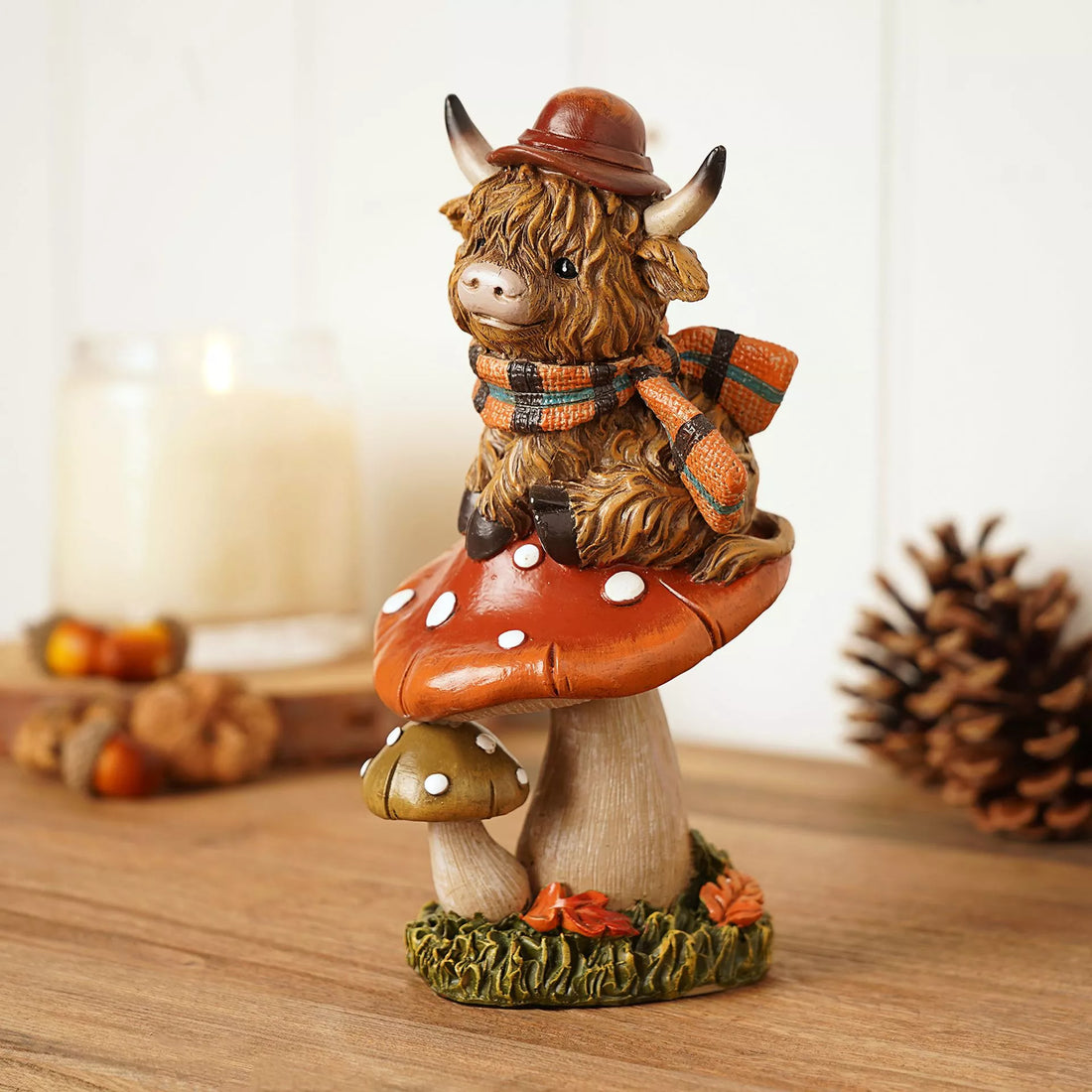 Highland Cow On Mushroom