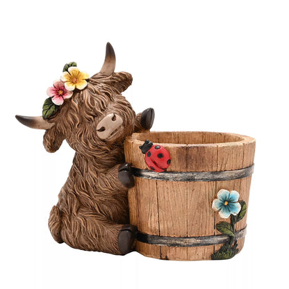 Small Highland Cow Planter