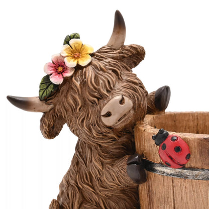 Small Highland Cow Planter