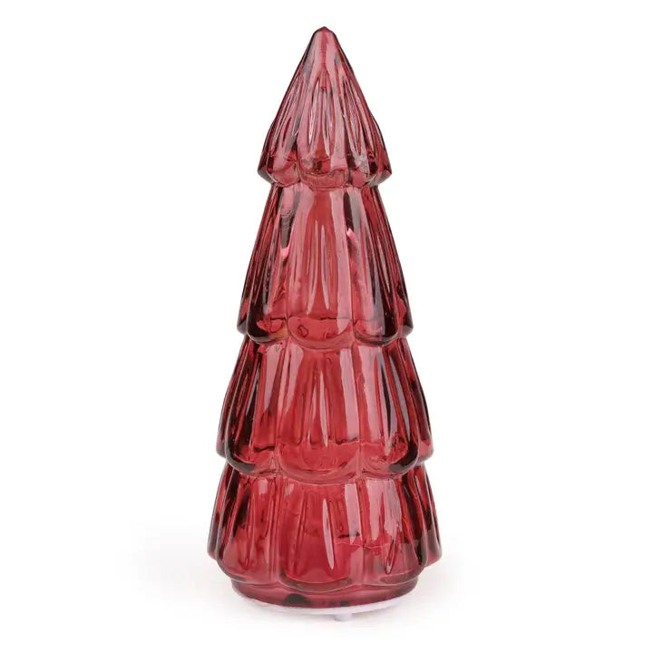 Small Red Glass LED Tree