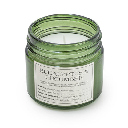 Eucalyptus &amp; Cucumber Small Glass Jar Candle